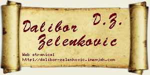 Dalibor Zelenković vizit kartica